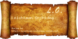 Leichtman Orchidea névjegykártya